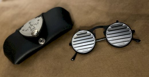 Sonnenbrille rund von Hi-Tek Designs London flip up aufklappbar - turnthetime.de