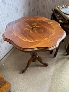 runder Beistell-Tisch - Chippendale / Barock Stilmöbel (Shabby Chic) - turnthetime.de