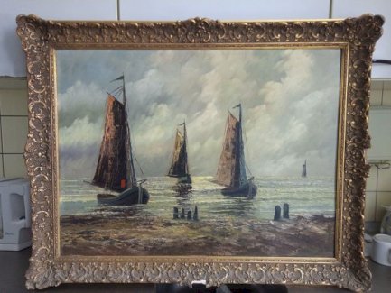 Zum verkauf gemälde alte Holländische segelschiffe auf hoher see! - turnthetime.de
