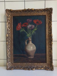 Zum Verkauf schöne, intaktes gemälde Mohnrosen in einer Vase! - turnthetime.de