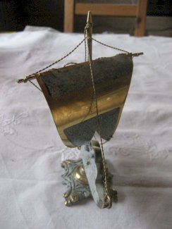 Madeira kleines Modell Schiff Segelschiff Galeere Modellsegelschiff Modellschiff Messing - turnthetime.de