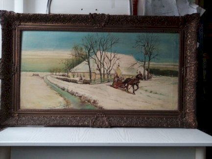 Zu verkaufen schönes, intaktes, altes öl auf leinwand gemälde signierd R. Nota 1949!