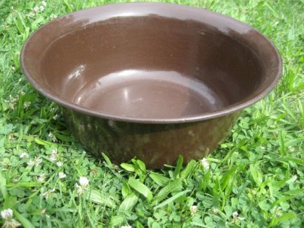 uralte Emaille Schale, Schüssel zum bepflanzen, Pflanzschale wasserdicht, Antik Deco Garten - turnthetime.de