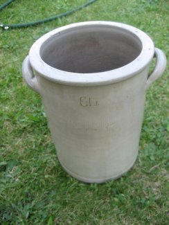 uralter Krauttopf Schmalztopf Steintopf Steingut Steinzeug Tontopf Topf mit 2 Henkel 6 Liter