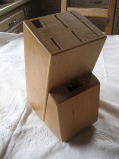 Messerblock ohne Messer, Block für Messer aus Holz für 5 Messer