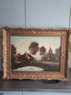 Zu verkaufen schönes gemälde, Peel Landschaft, Holland, signiert Bakker! - turnthetime.de