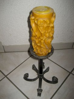 Kerzenständer mit Kerze, Schmiedeeisen, Handarbeit, Schlosserarbeit, Geschenk, Deco - turnthetime.de