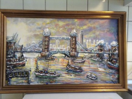 Zu verkaufen, bunte gemälde Tower Bridge London, maler Rodriq. - turnthetime.de