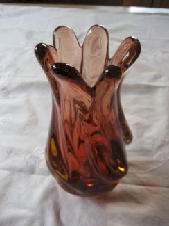 wunderschöne schwere Glasvase Vase aus Glas verm. Kristallglas Dekoration Wohnzimmer