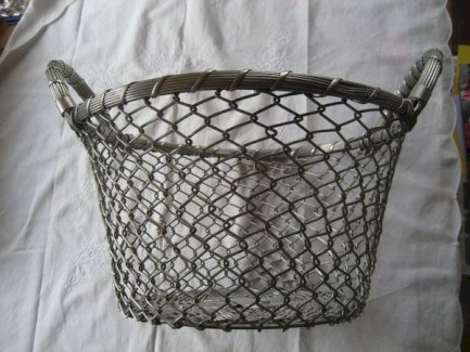 Drahtkorb Henkelkorb Metallkorb Korb aus Metall Deco Vintage Shabby, 2 Größen vorhanden