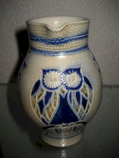 Original Bembel Weinkrug Salzglasur 0, 25 Liter Handarbeit Germany Mostkrug Motiv Eule - turnthetime.de