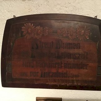 Altes Holzbild Größe 50 x 35