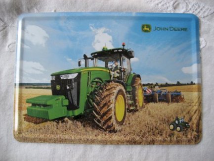 Blech-Schild Reklame John Deere Werbe-Schild 15x10 cm Deco Retro Vintage Blechschild Werbung Traktor