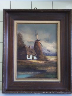 Zu verkaufen, schönes, altes, intaktes gemälde einer alte Holländischen windmühle, maler Mat Heve? - turnthetime.de