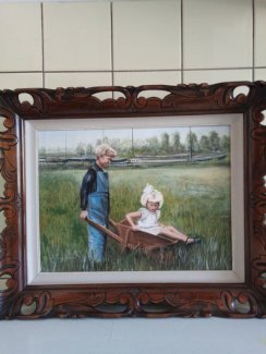 Zu verkaufen, schöne fröhliches gemälde Spielende Kinder, Maler Sijben! - turnthetime.de