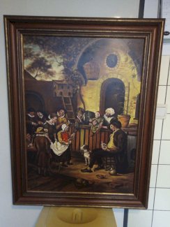 Zu verkaufen, schönes, großes, altes ölgemälde auf holzpanel! - turnthetime.de