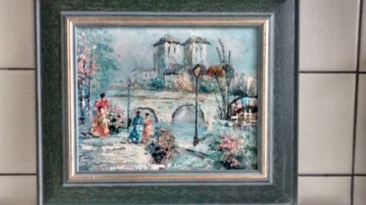 Zu verkaufen schönes Gemälde, Brücke über die Seine. - turnthetime.de