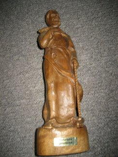 Heiliger Josef Zimmermann Holz-Figur Holz Statue Heiligenfigur Handarbeit Schnitzerei Unikat Antik - turnthetime.de