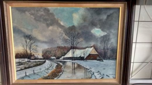 Zum verkauf schönes gemälde, Maler S. Selder, Winterlandschaft! - turnthetime.de