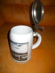 Bierkrug, Bierseidel, Deckelkrug, LUDWIGSHAFEN am Rhein, Deco, Vintage, Selten