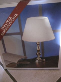 Stilvolle Messingleuchte Messinglampe Lampe für den Wohnbereich und Schlafbereich NEU in OVP