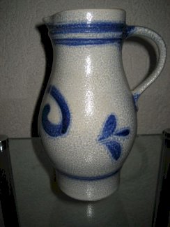 Original Bembel Weinkrug Salzglasur 1 Liter Handarbeit Germany Mostkrug Apfelwein Jasba N° 0625222