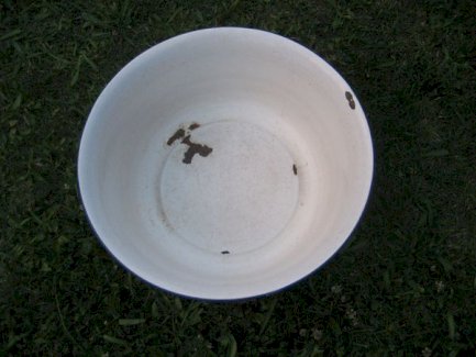 Waschschüssel, Emaille-Schüssel rund, Pflanz-Schale für Blumen Durchmesser 40 cm